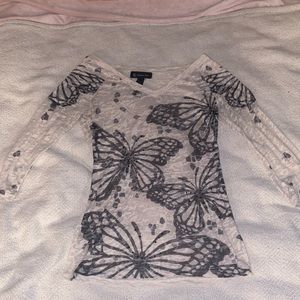 Butterfly long-sleeve shirt